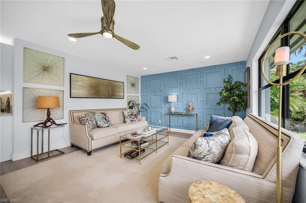 Interior, Living room, Recessed Lighting