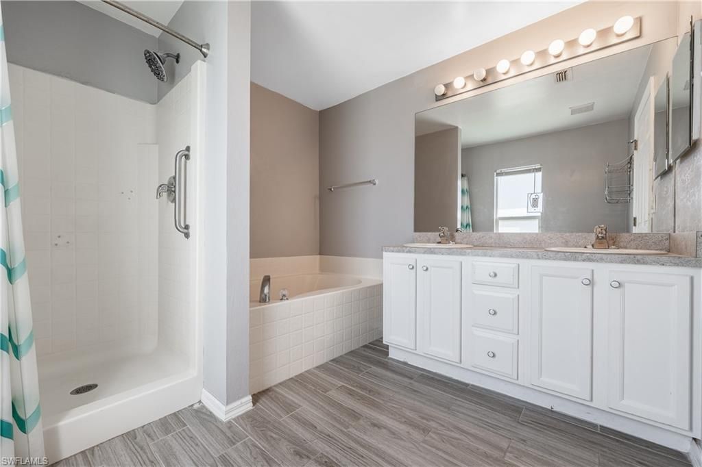 Bathroom, Dual Sink Vanities, Interior, Wood Texture Flooring