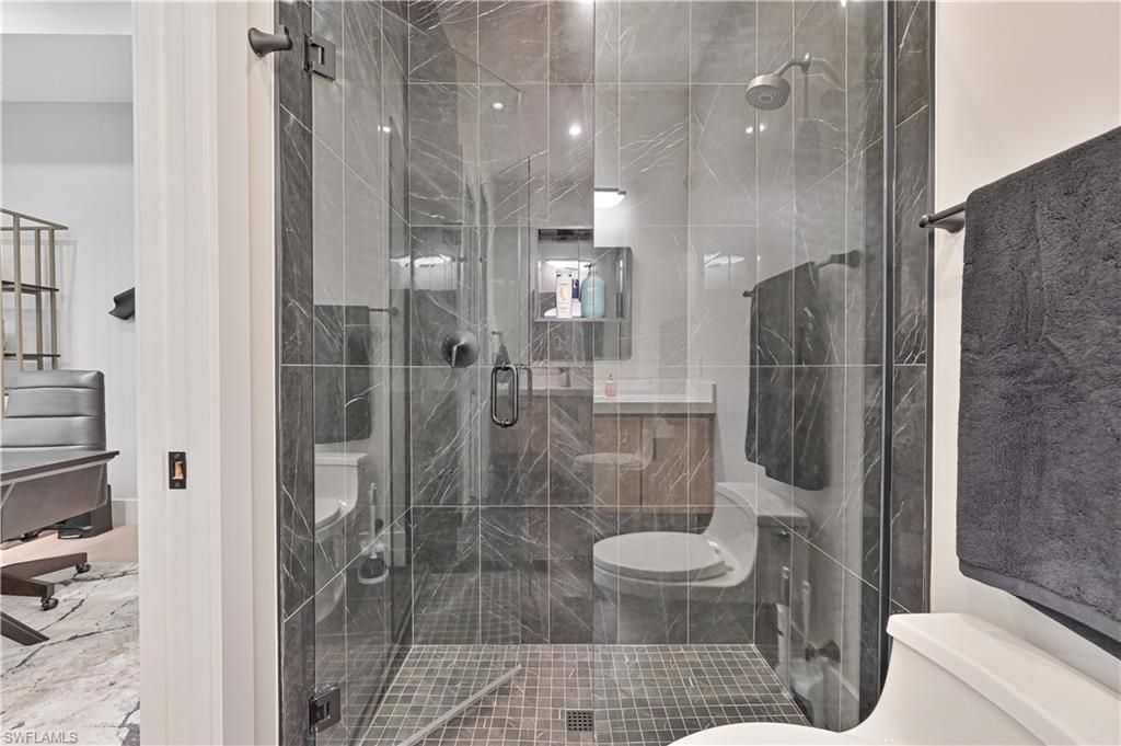Bathroom, Glass Shower, Interior, Marble