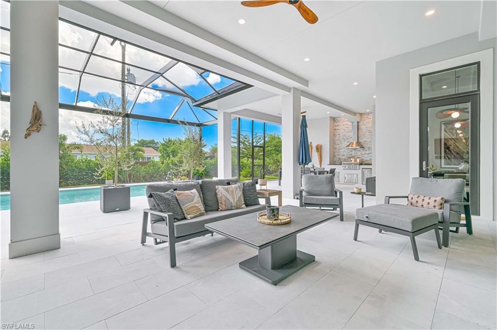 Glass Ceilings, Interior, Living room, Pool, Recessed Lighting, Sun Room