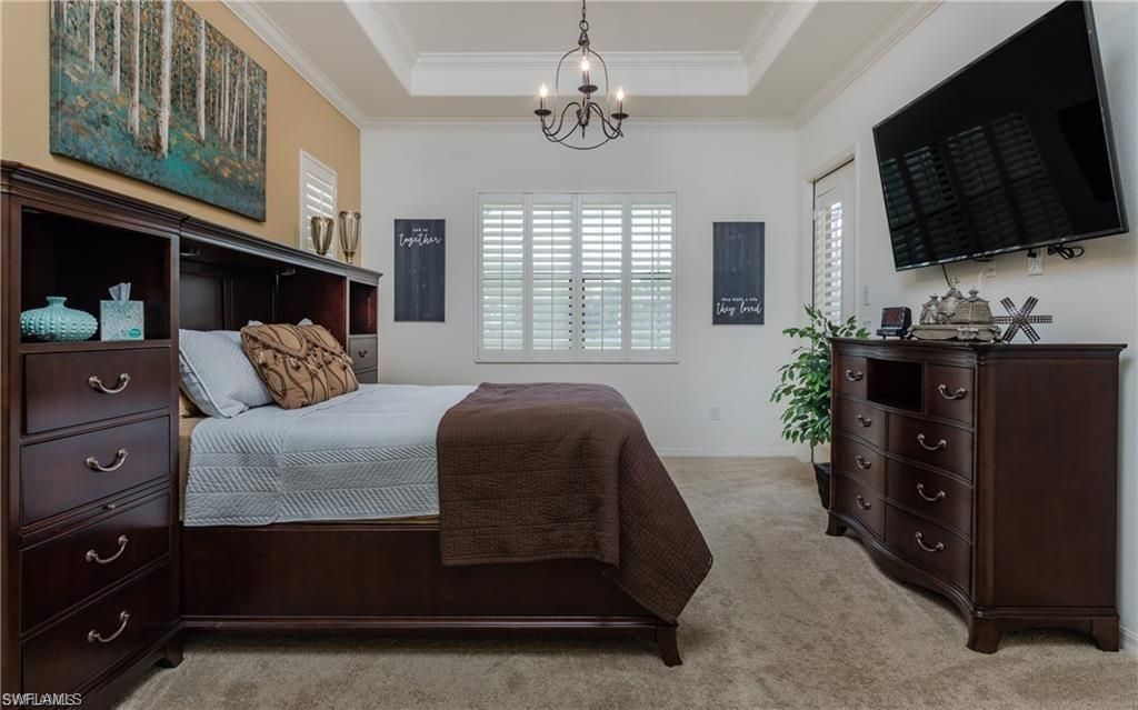 Bedroom, Chandelier, Interior