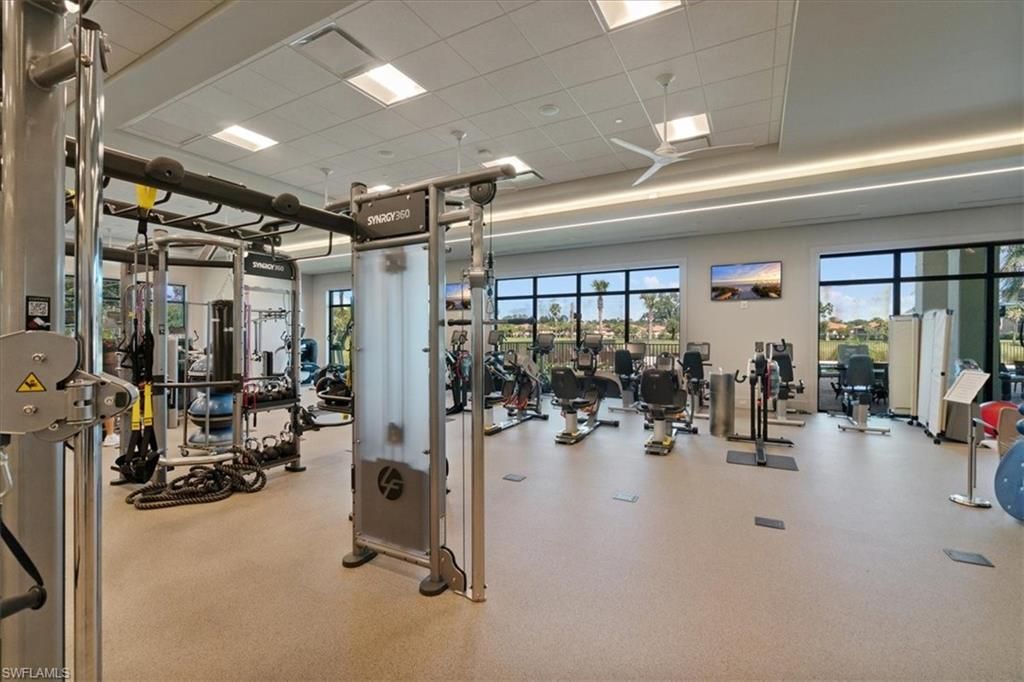 Fitness Equipment, Gym, Interior, Recessed Lighting