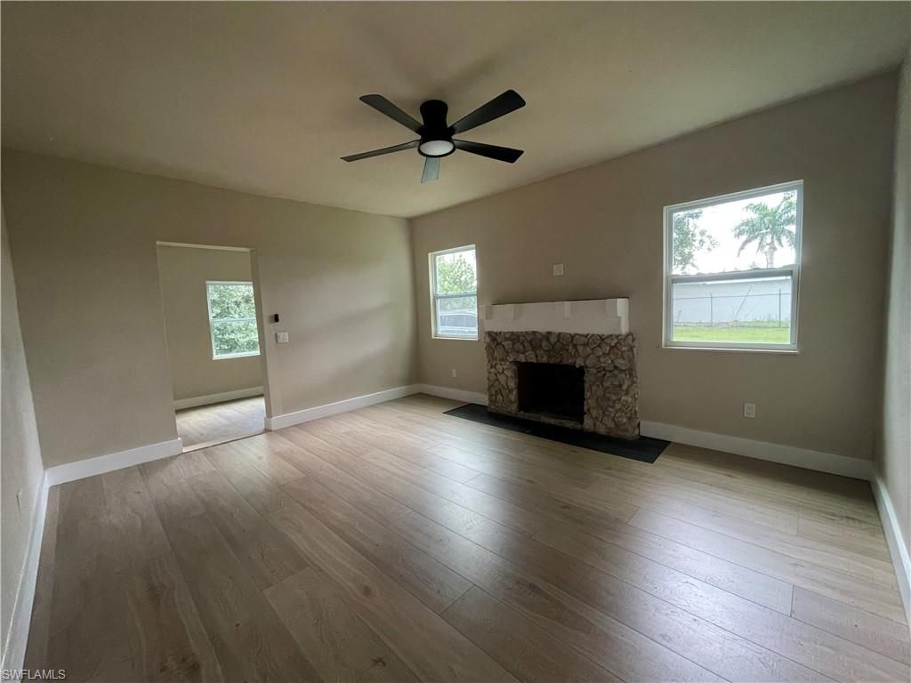 Empty room, Fireplace, Interior, Wood Texture Flooring