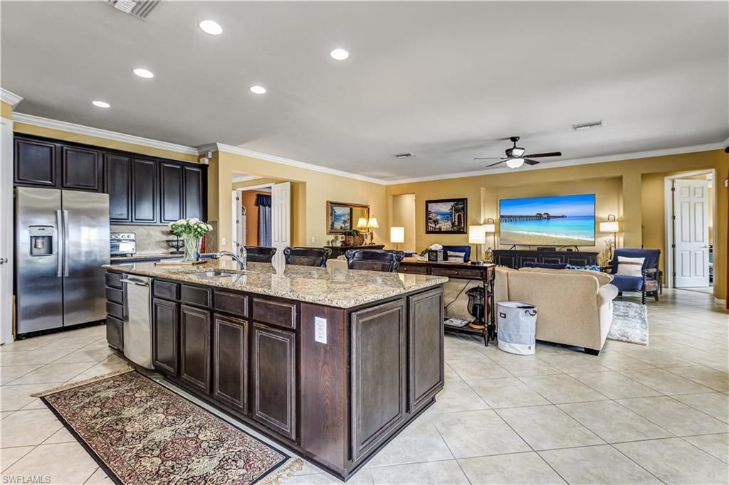 Interior, Kitchen, Living room, Recessed Lighting, Stainless Steel Appliances