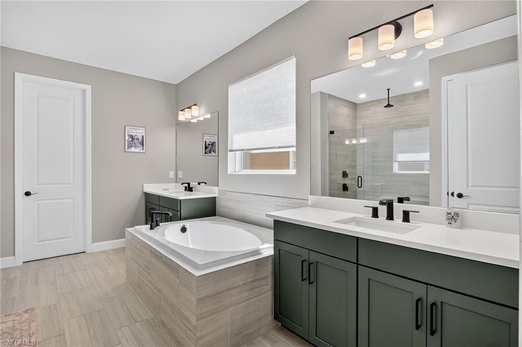 Bathroom, Dual Sink Vanities, Glass Shower, Interior