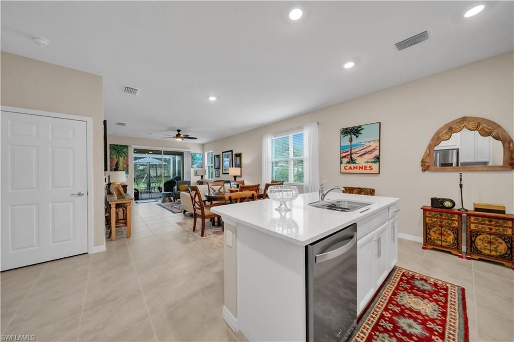 Dining room, Interior, Kitchen, Living room, Recessed Lighting
