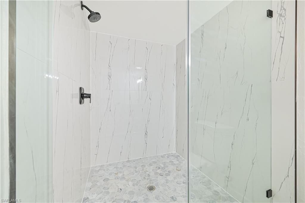Bathroom, Glass Shower, Interior, Marble Walls