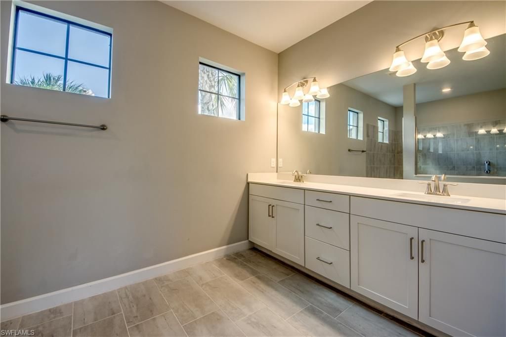 Bathroom, Dual Sink Vanities, Interior, Wood Texture Flooring