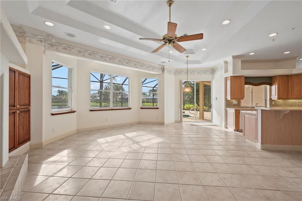 Empty room, Interior, Kitchen, Recessed Lighting