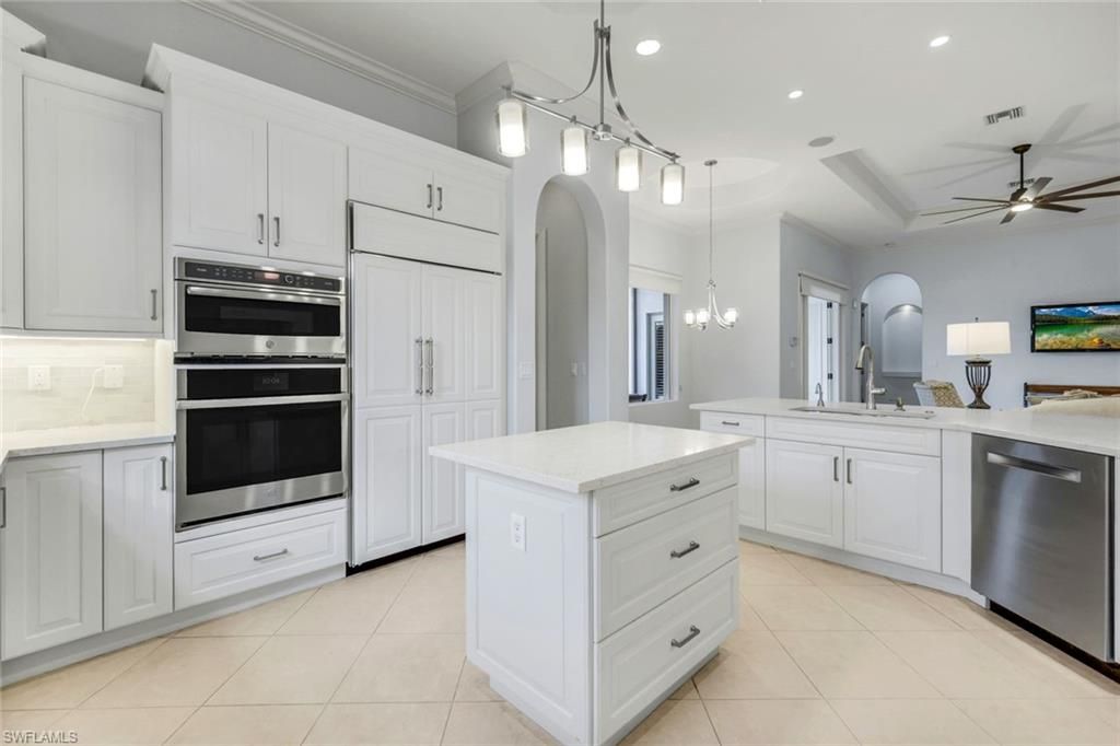 Interior, Kitchen, Pendant Lights, Recessed Lighting, Stainless Steel Appliances