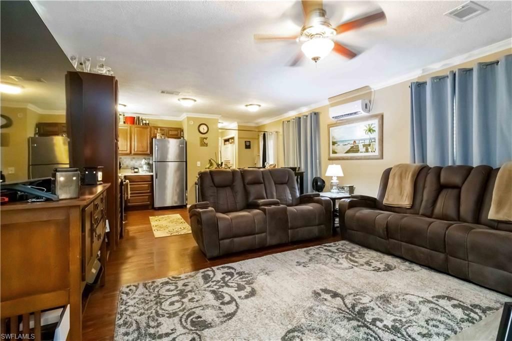 Interior, Kitchen, Living room, Stainless Steel Appliances, Wood Texture Flooring