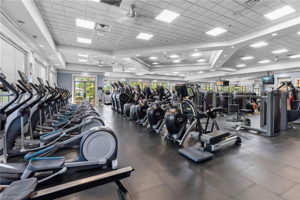 Fitness Equipment, Gym, Interior, Recessed Lighting