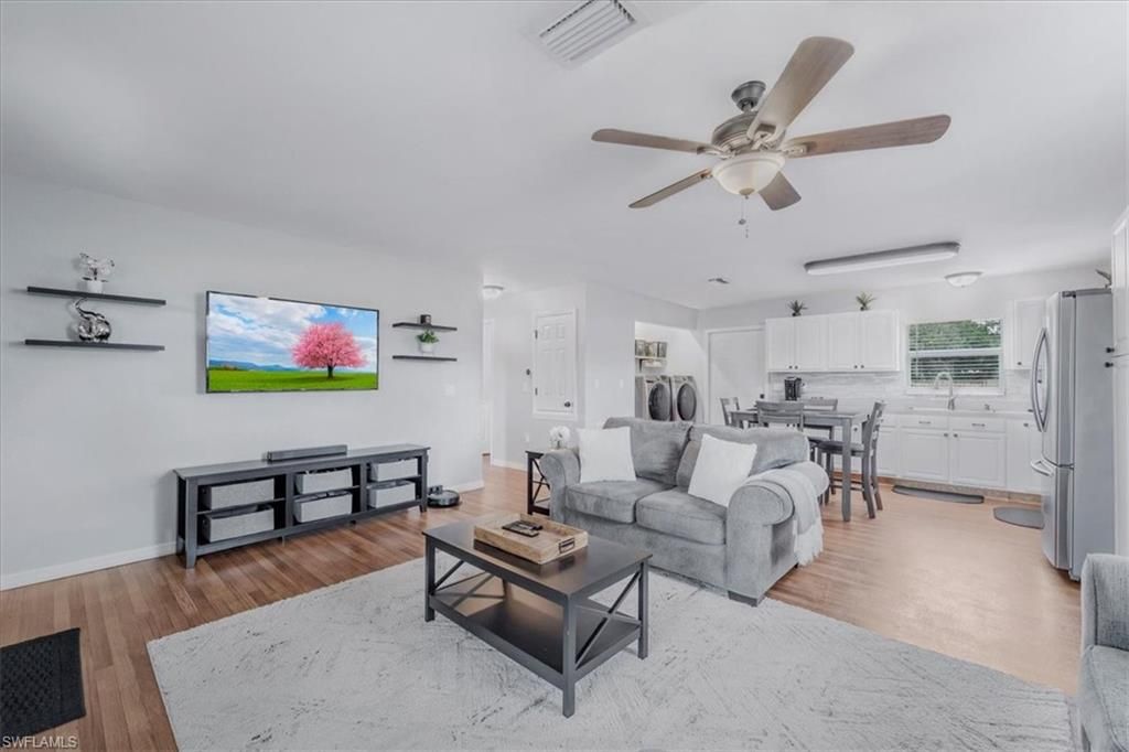 Dining room, Interior, Kitchen, Living room, Wood Texture Flooring