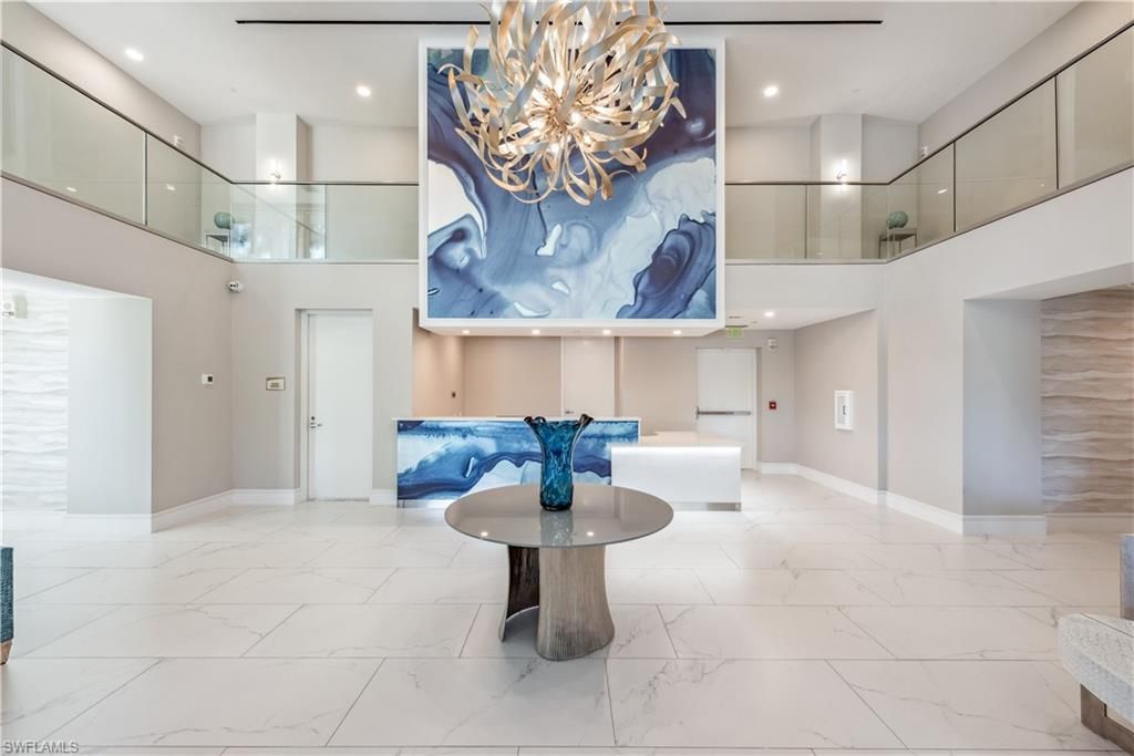 Chandelier, Interior, Marble, Recessed Lighting