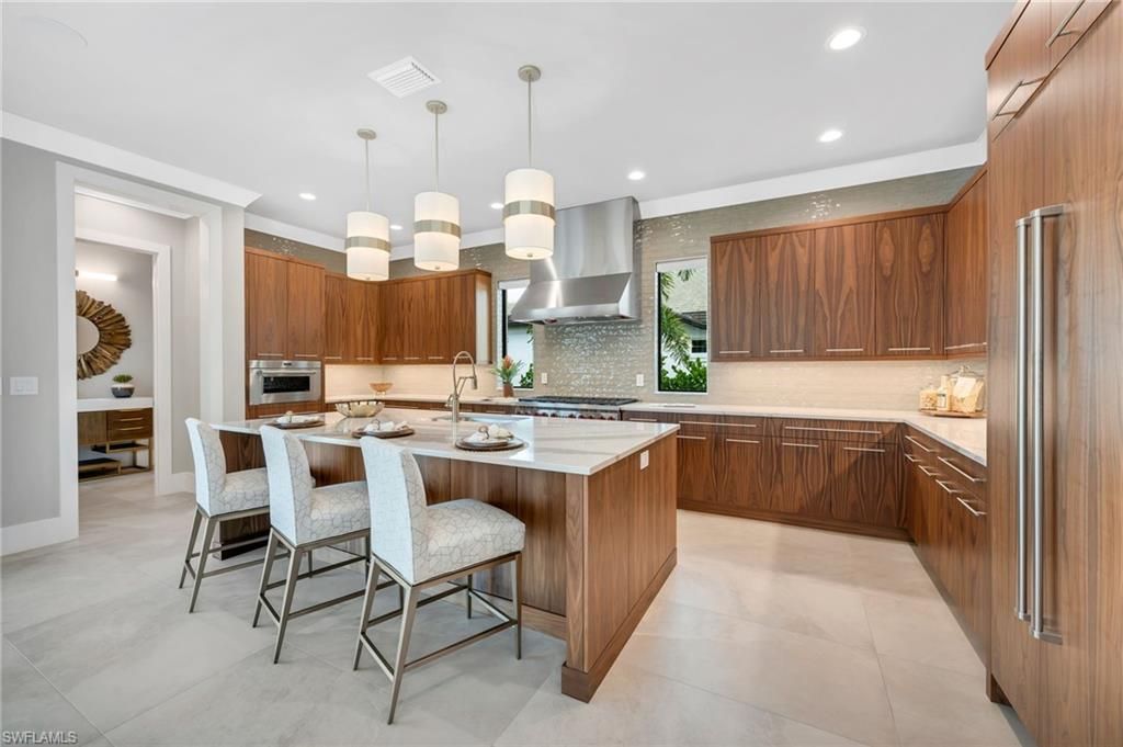 Interior, Kitchen, Pendant Lights, Recessed Lighting, Stainless Steel Appliances