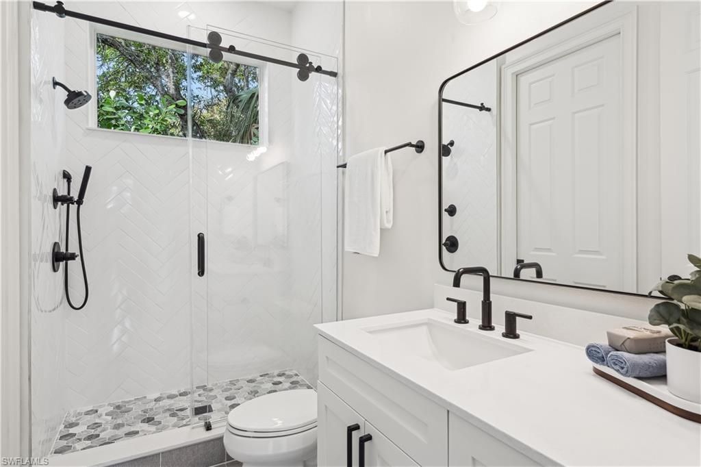 Bathroom, Glass Shower, Interior, Marble Walls