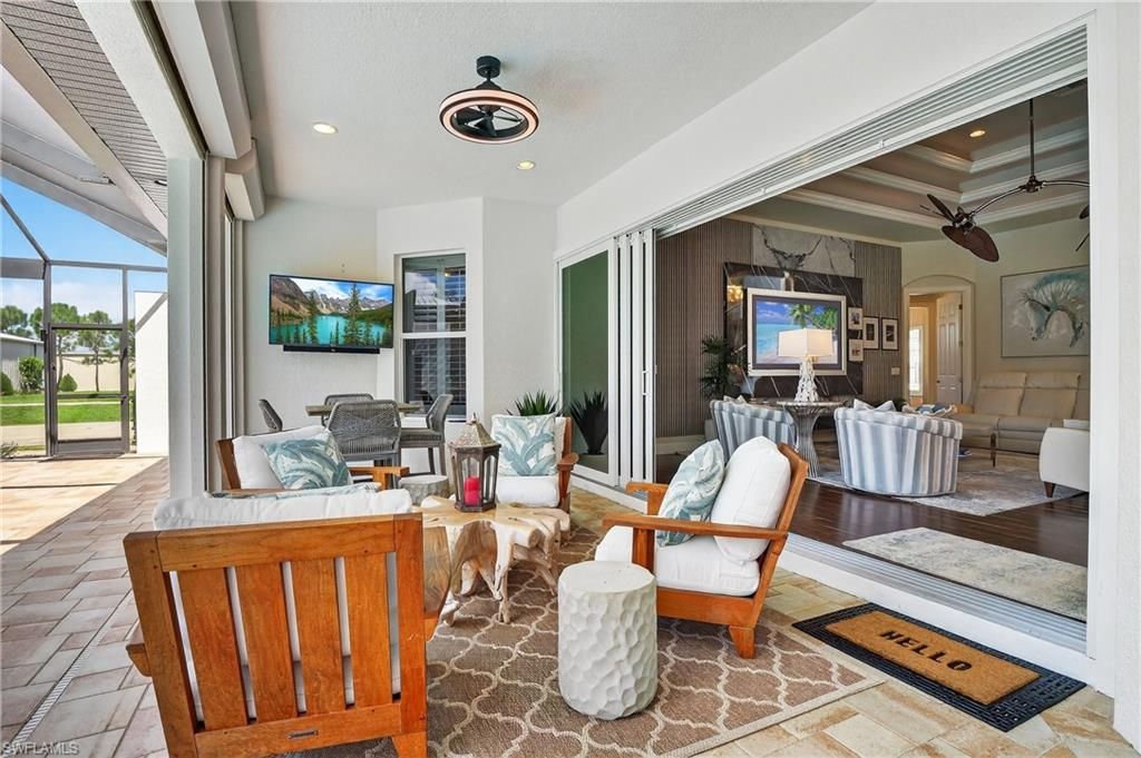 Interior, Living room, Recessed Lighting, Sun Room