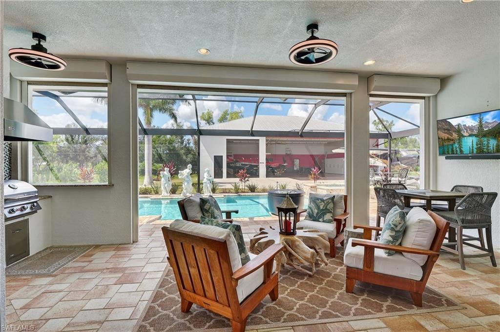 Dining room, Glass Ceilings, Interior, Pool, Recessed Lighting, Sun Room