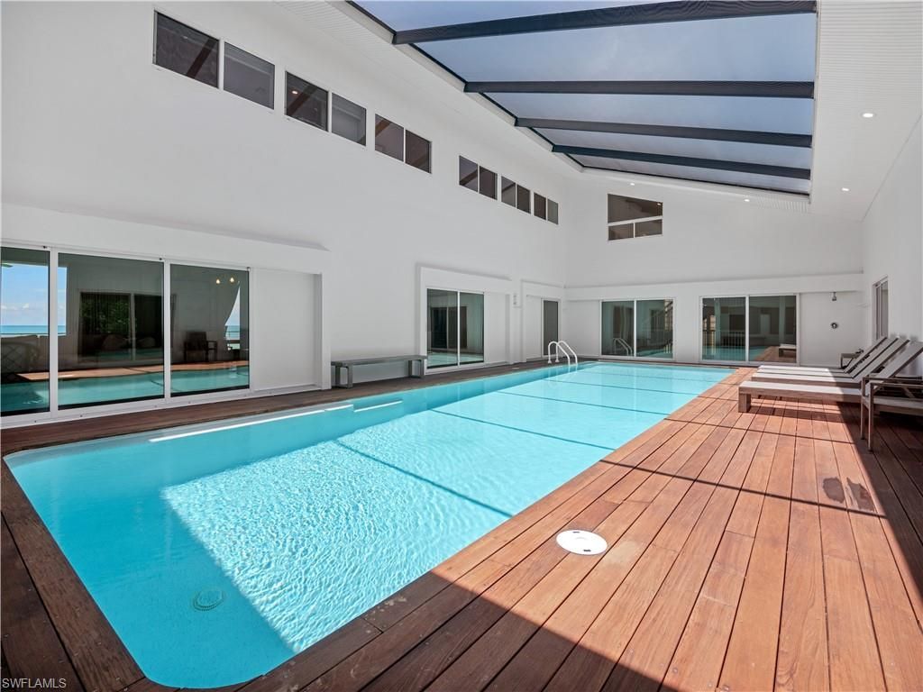Glass Ceilings, Interior, Pool, Sun Room, Wood Texture Flooring