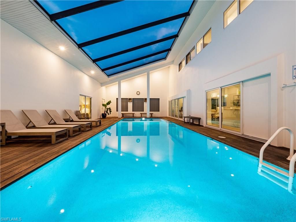 Glass Ceilings, Interior, Pool, Wood Texture Flooring