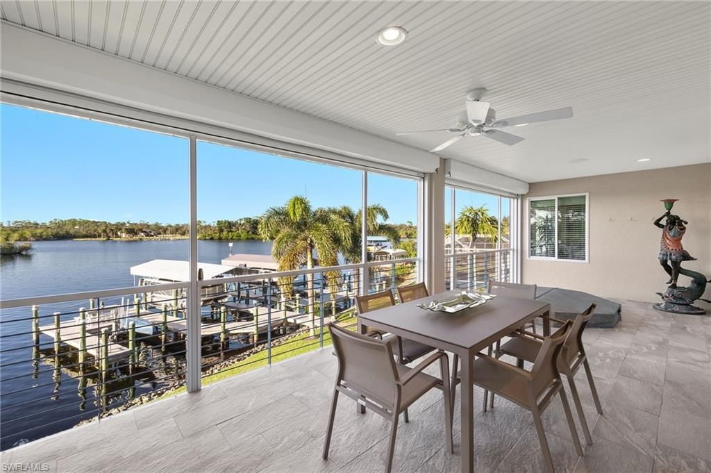 Dining room, Interior, Recessed Lighting, Sun Room, Water