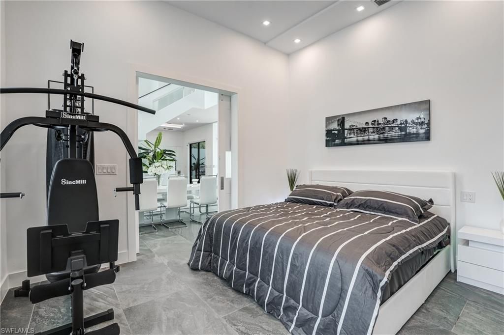 Bedroom, Fitness Equipment, Interior, Recessed Lighting