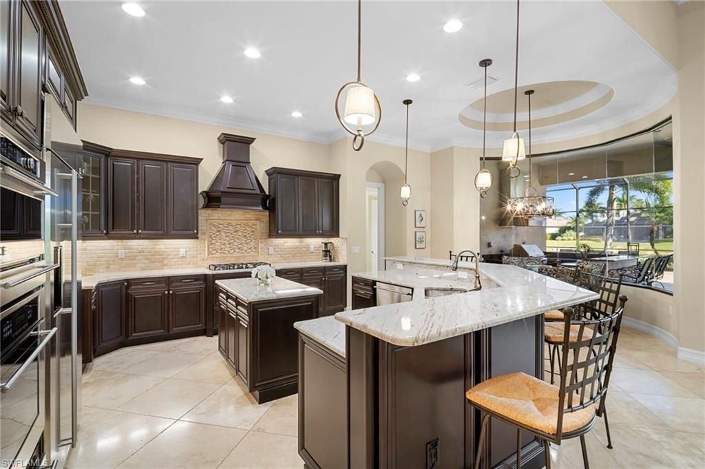 Interior, Kitchen, Pendant Lights, Recessed Lighting, Stainless Steel Appliances