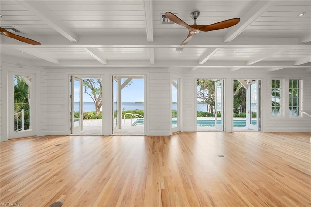 Empty room, Interior, Water, Wood Texture Flooring