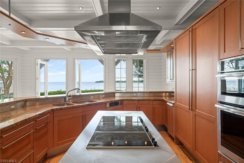 Interior, Kitchen, Recessed Lighting, Stainless Steel Appliances, Water