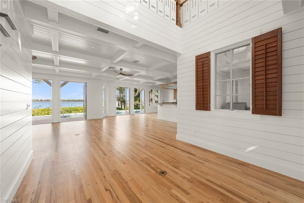 Empty room, Interior, Water, Wood Texture Flooring
