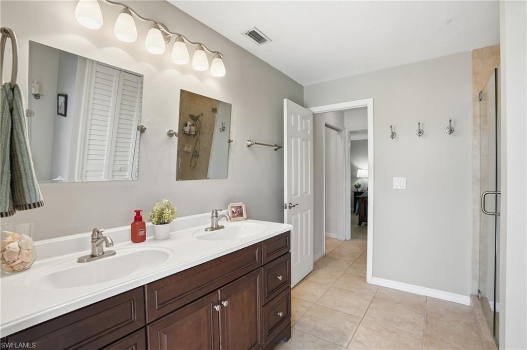 Bathroom, Dual Sink Vanities, Glass Shower, Interior