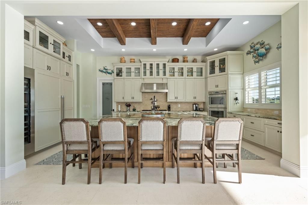 Interior, Kitchen, Recessed Lighting, Stainless Steel Appliances, Wooden Beams, Wooden Ceilings