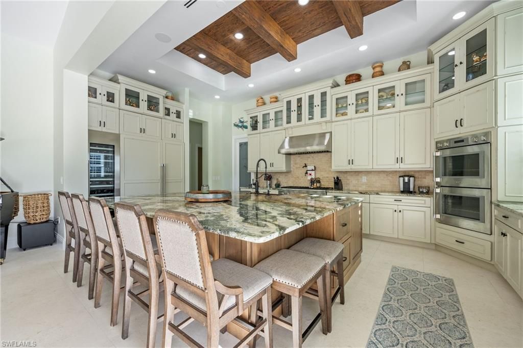 Interior, Kitchen, Recessed Lighting, Stainless Steel Appliances, Wooden Beams, Wooden Ceilings