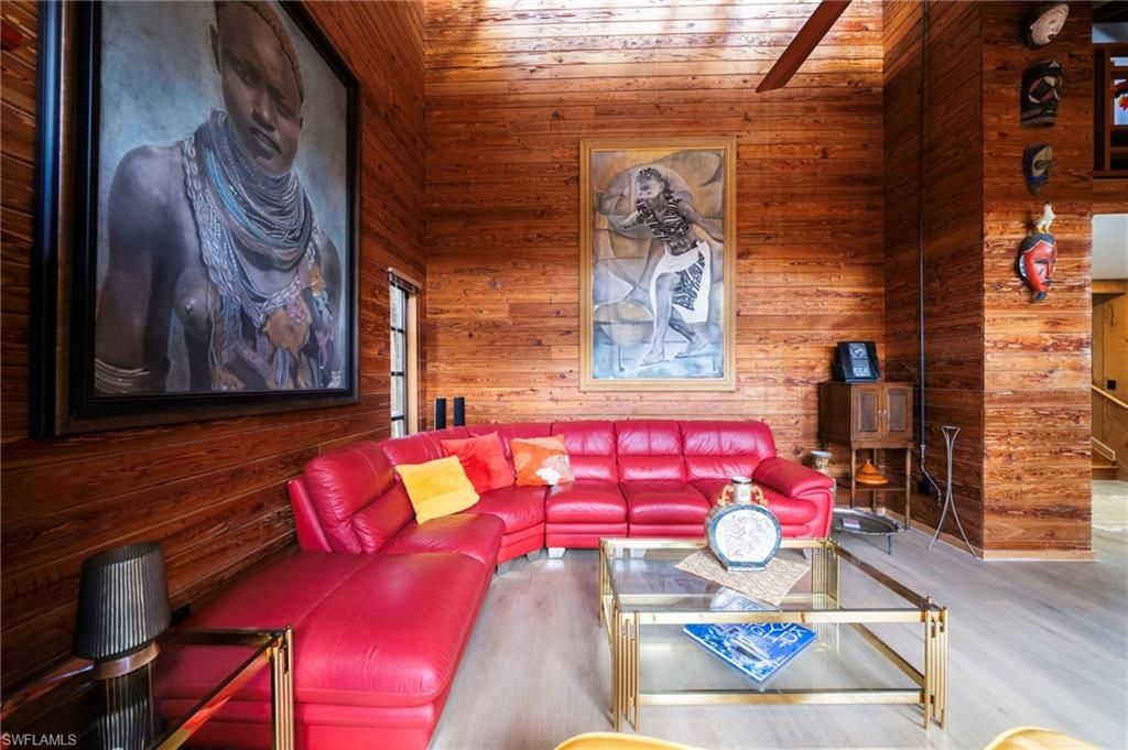 Interior, Living room, Wood Texture Flooring, Wooden Walls