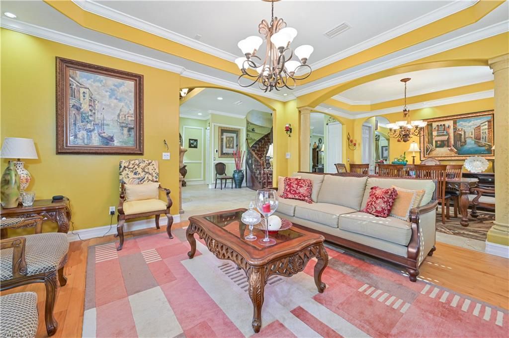 Chandelier, Dining room, Interior, Living room, Recessed Lighting