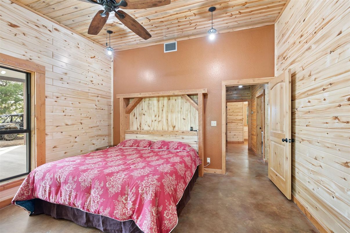 Bedroom, Interior, Wooden Ceilings, Wooden Walls