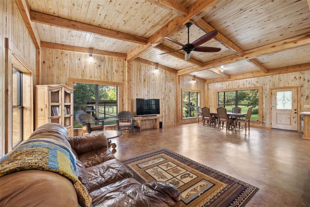 Dining room, Fireplace, Interior, Living room, Wooden Beams, Wooden Ceilings, Wooden Walls