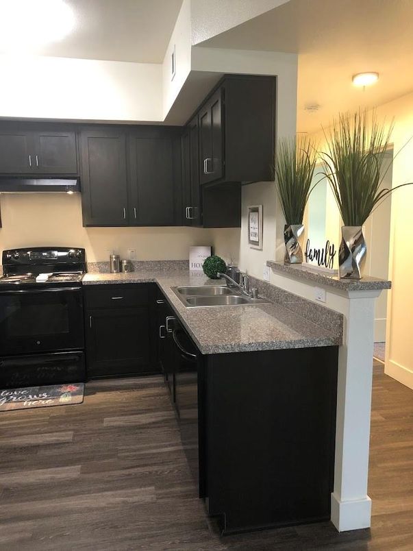 Interior, Kitchen, Wood Texture Flooring