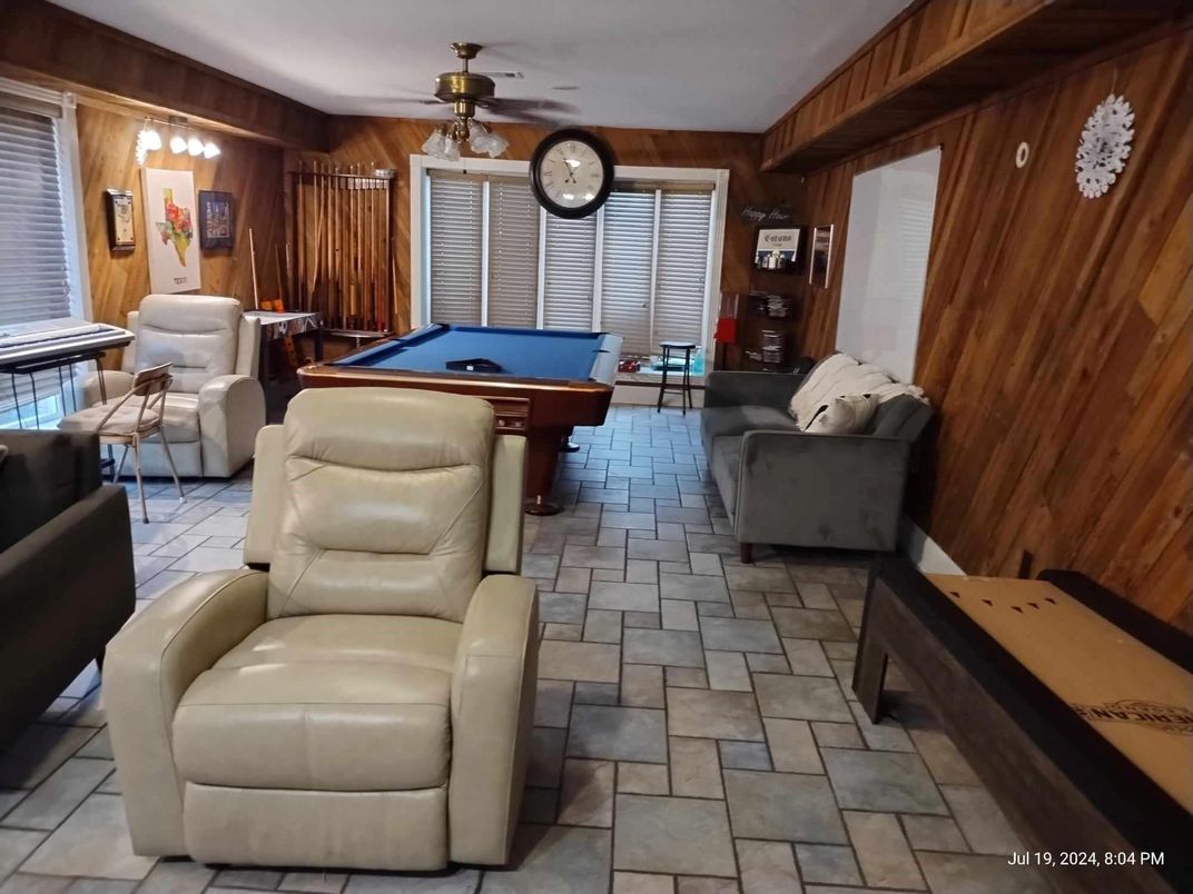 Billiard Table, Game Room, Interior, Living room, Wooden Walls