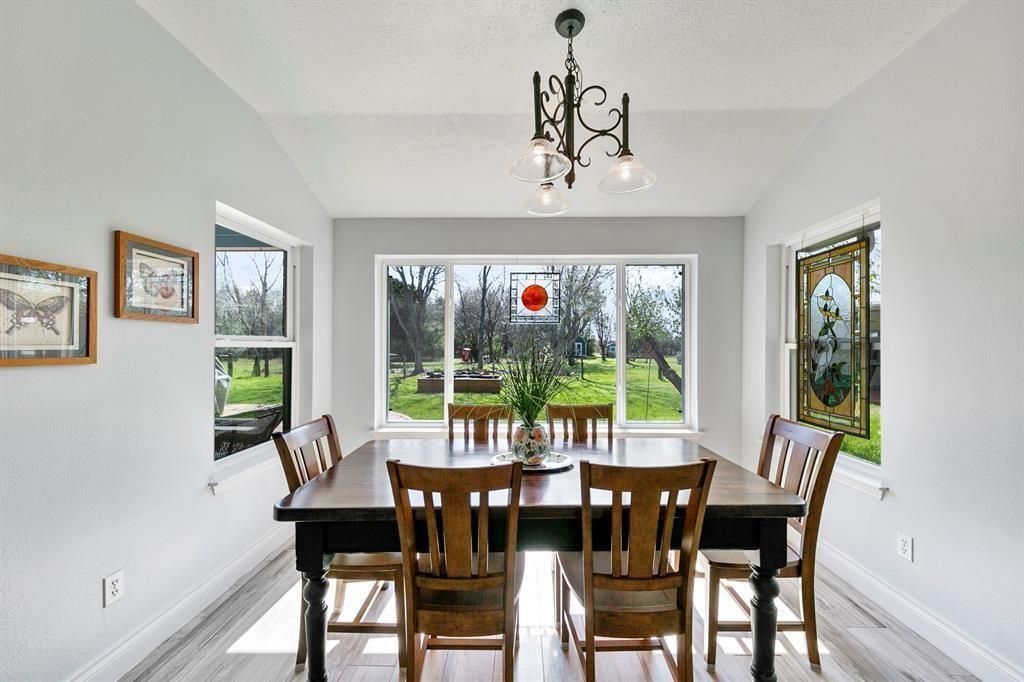 Dining room, Interior, Wood Texture Flooring