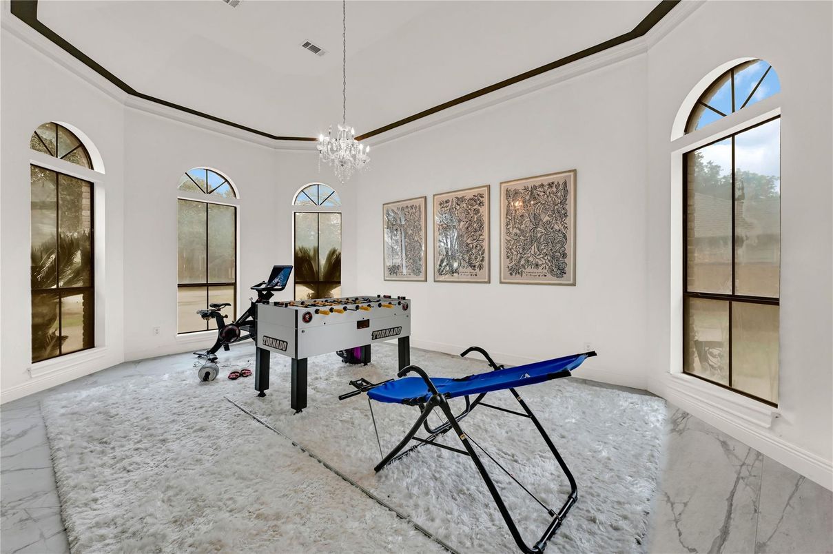 Chandelier, Game Room, Interior, Marble, Pendant Lights