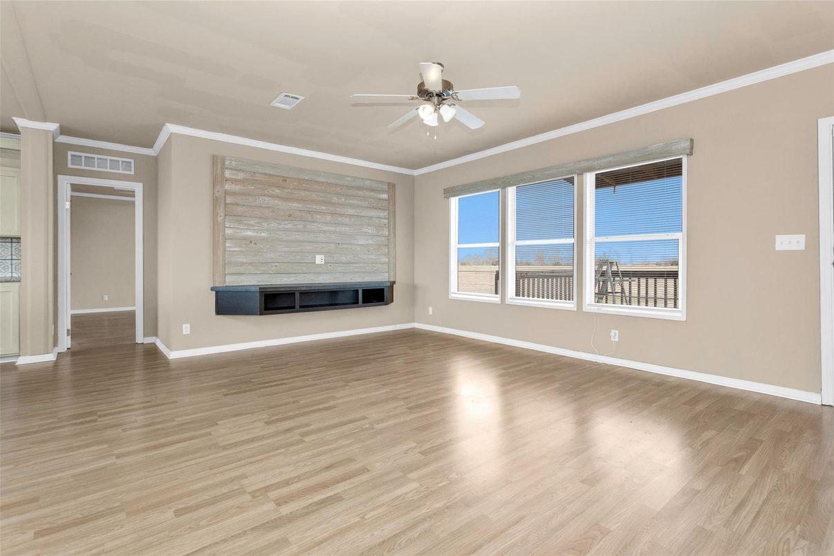 Empty room, Fireplace, Interior, Wood Texture Flooring
