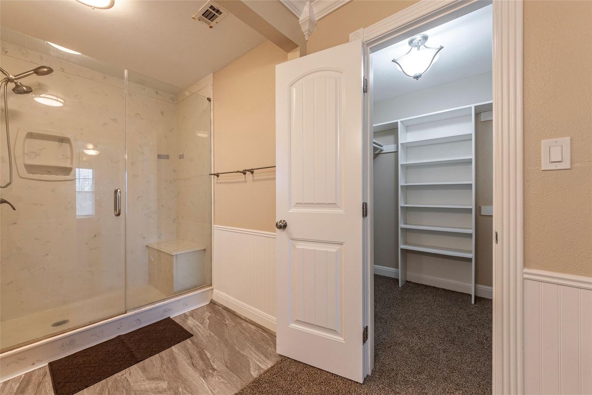 Bathroom, Glass Shower, Interior, Walk-in Closets