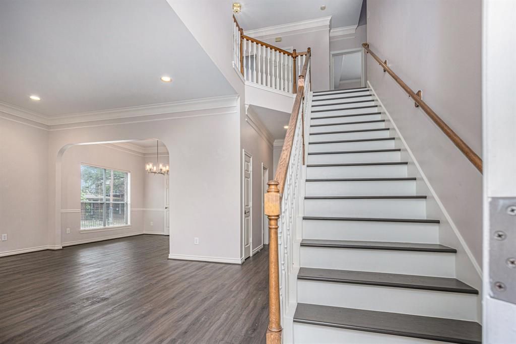 Chandelier, Interior, Recessed Lighting, Wood Texture Flooring