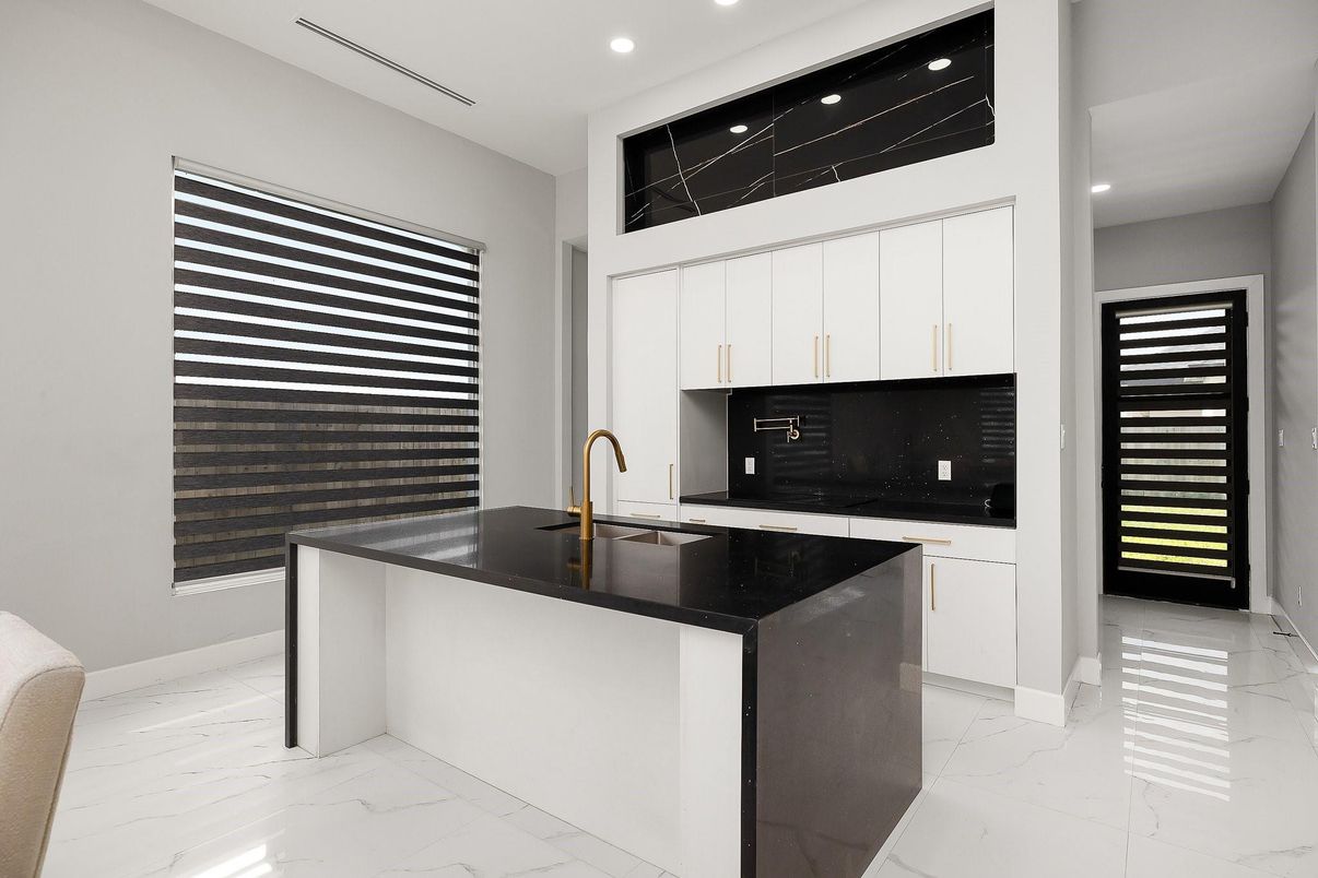 Interior, Kitchen, Marble, Marble Walls, Recessed Lighting