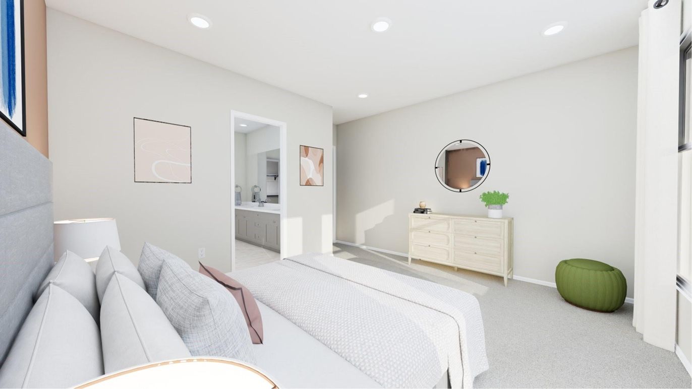 Bedroom, Interior, Recessed Lighting