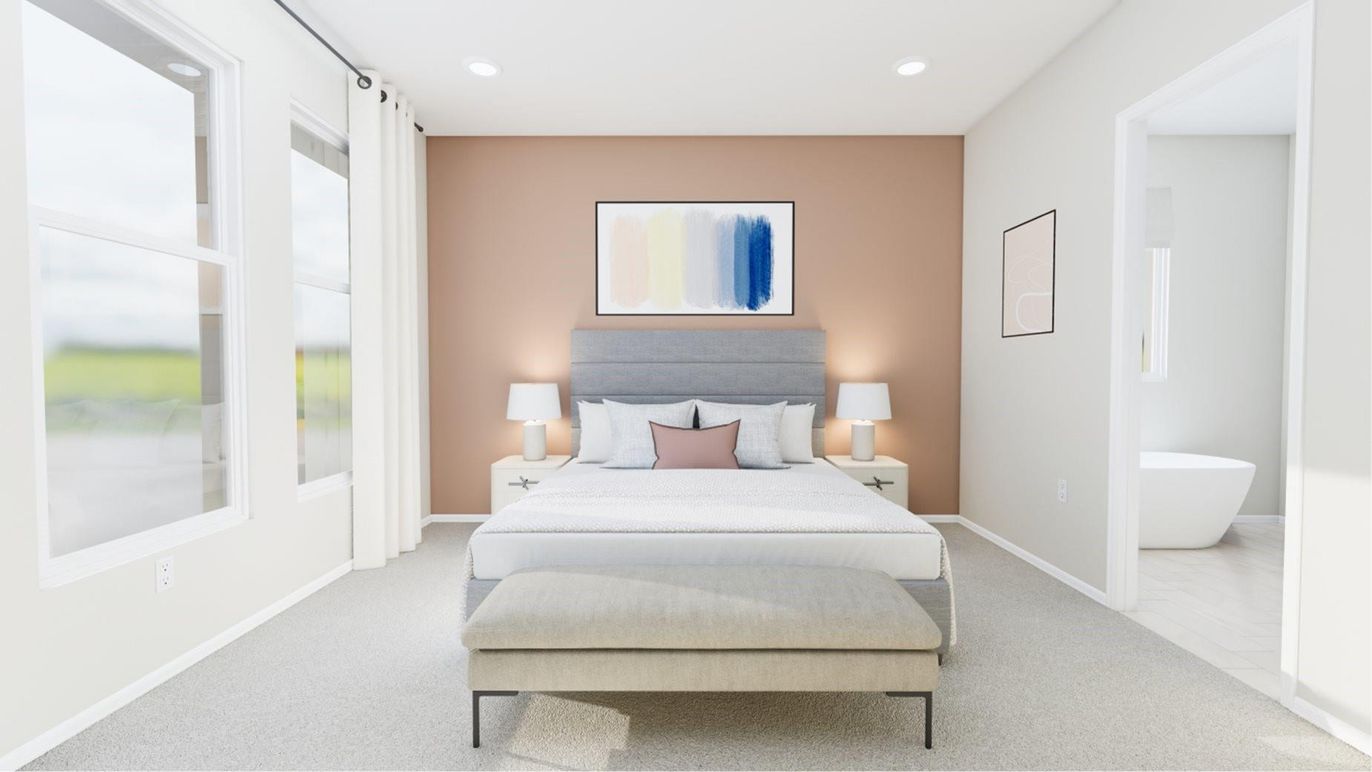 Bedroom, Interior, Recessed Lighting