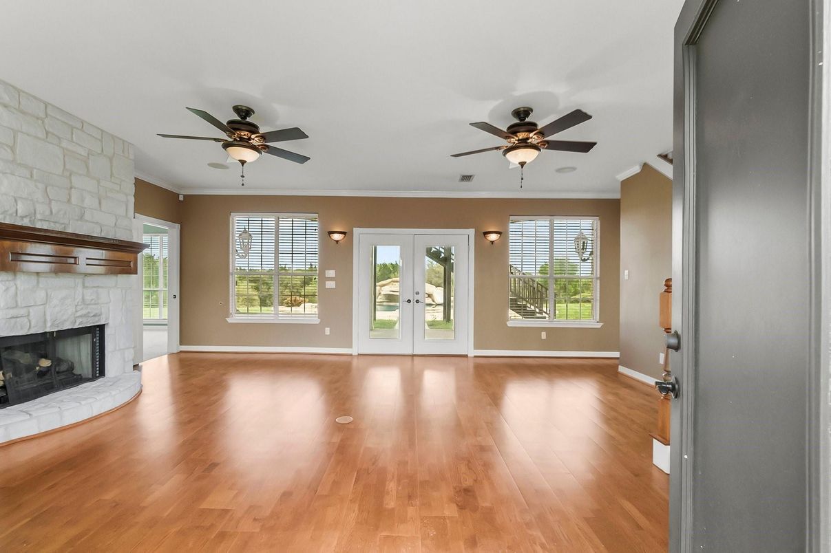 Empty room, Fireplace, Interior, Wood Texture Flooring