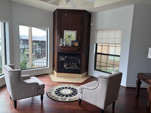 Fireplace, Interior, Wood Texture Flooring