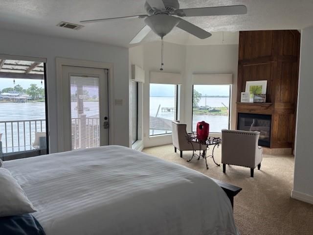 Bedroom, Fireplace, Interior, Water